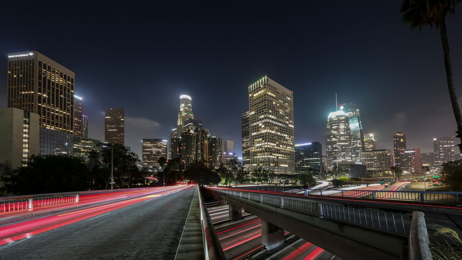 Downtown skyline at night